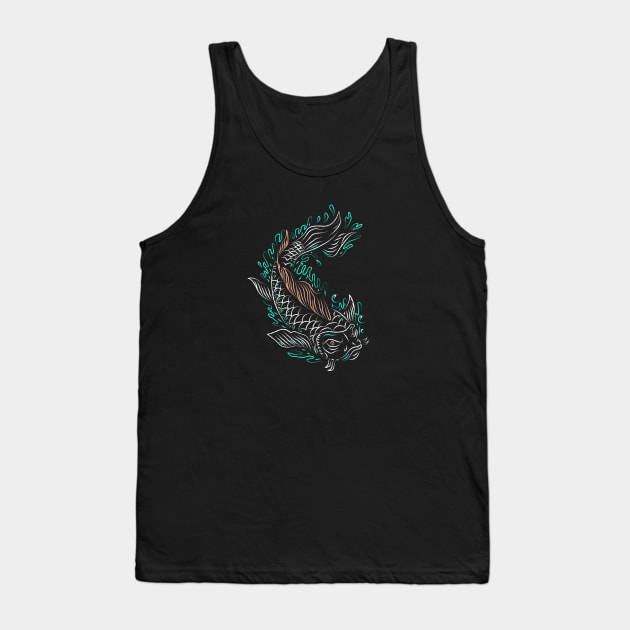 Annoyed Koi Tank Top by BurchCreativeDesign